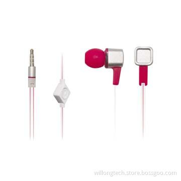 Metallic In-ear Stereo Earphones, 3.5mm Metallic Plug Cover